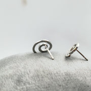 14K Gold Tiny Circle Earring, Open Circle Earring, Small Stud Earring, Open Circle Stud, Dangle Earring, Small Circle Earring, Stud Earring