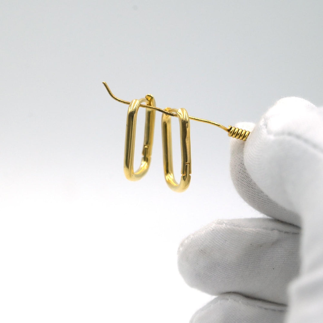 14K Gold Large Hoop Earrings, Hammered Hoop Earrings,  Classic Hoops, Textured Circle Earrings, Unique Hoop Earrings, U Shape Earrings