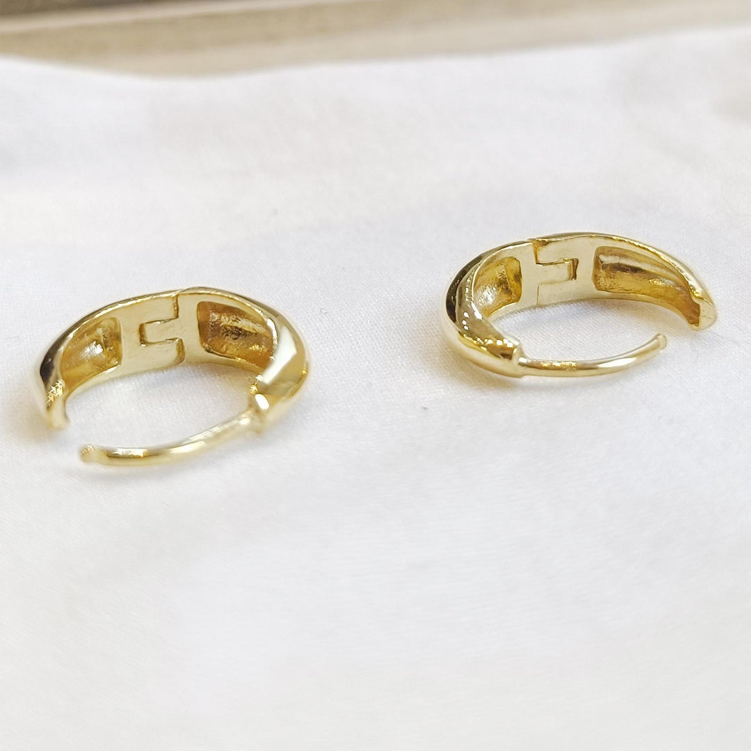 14K Solid Gold  Geometric Gold Earring Chunky Gold Earring Tiny Square Huggie Hoop Earring Simple Basic Dainty Everyday Earring Hoop Earring