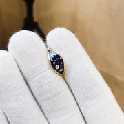 Sky Ring, Gold Celestial Enamel Ring, Moon Star Planet Night Space Jewelry, Bestie Gift for Her