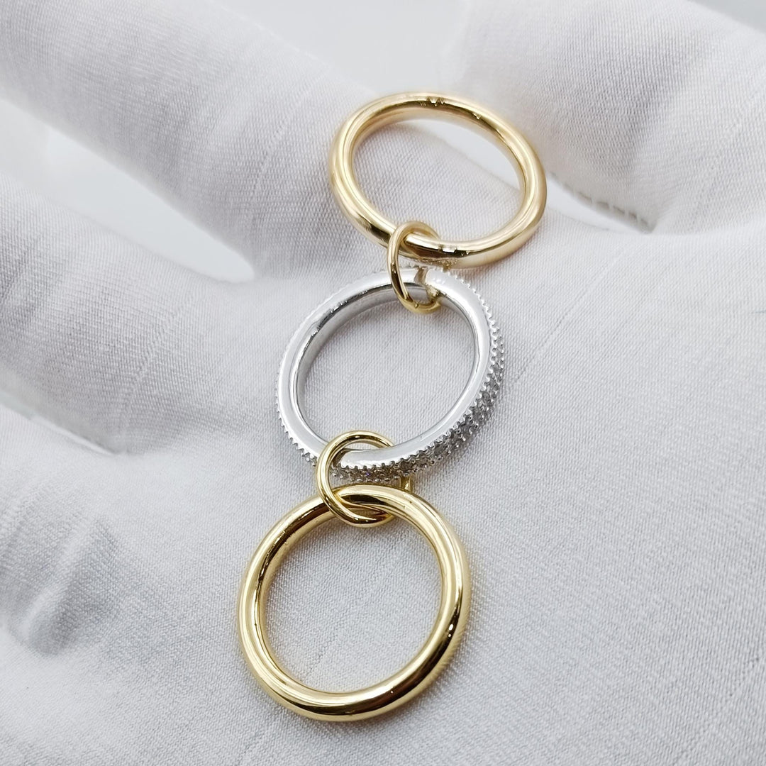 925 Silver Multi Link Connected Ring, Interlocking Silver Ring, Chunky Silver  Connector Ring, Silver Ring Set, Eternity Statement Ring