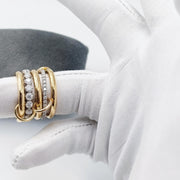 14KGF Gold Eternity Multi Link Connected Ring, Circle Plain Eternity Ring 14KGF Gold Eternity Multi Link Connected Ring, Two Tone rings