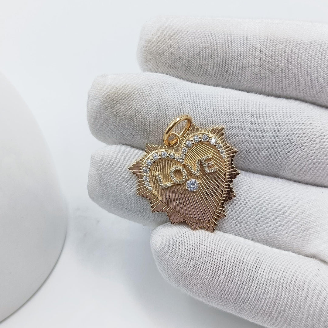 18K Solid Gold heart charm necklace clear cz sunburst gold pendant Fluted Heart Love Pendant Dainty Fluted Heart Charm Fluted Heart Pendant