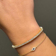 Tennis Bracelet, Gold Tennis Bracelet, Cubic Zirconia Tennis Bracelet, Dainty Bracelet, Diamond Bracelet, Gift for Her, Minimalist Bracelet