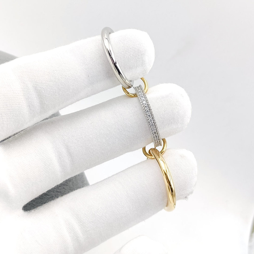 925 Silver Multi Link Connected Ring, Interlocking Silver Ring, Chunky Silver  Connector Ring, Silver Ring Set, Eternity Statement Ring