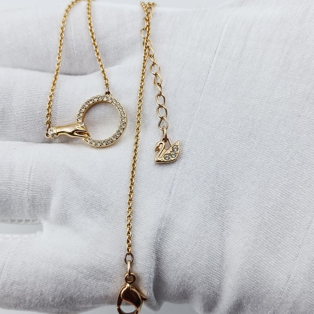 925 Silver Circle Dainty Circle Necklace Karma Necklace Cluster Necklace Layering Necklace Linked Pendant Necklace, Diamond Circle Necklace