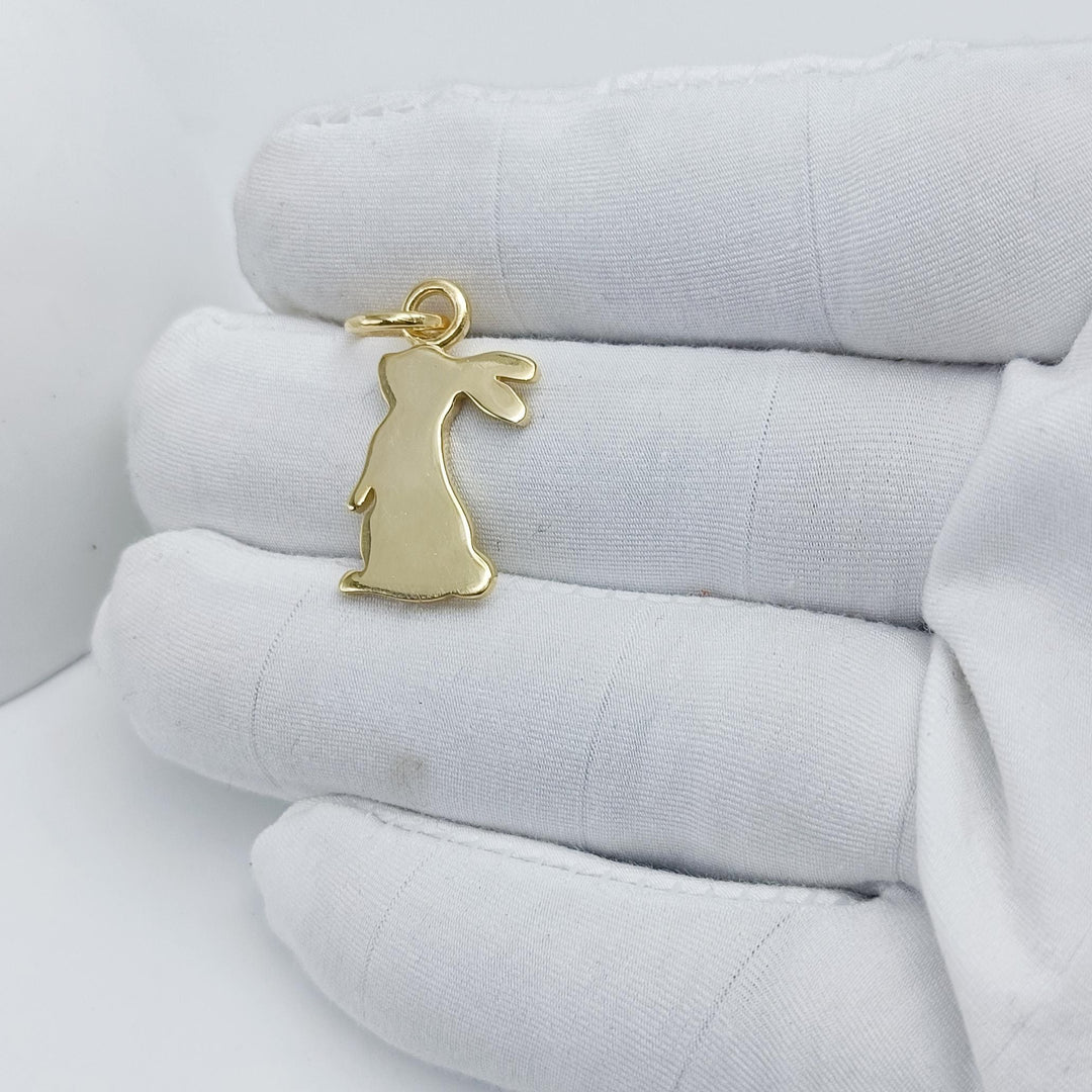 14K Gold Rabbit Charm Pendant, Bunny Charm Pendant, Animal Jewelry, Easter Rabbit Charm, Animal Charm, Bracelet Charm, Animal Charm Pendant