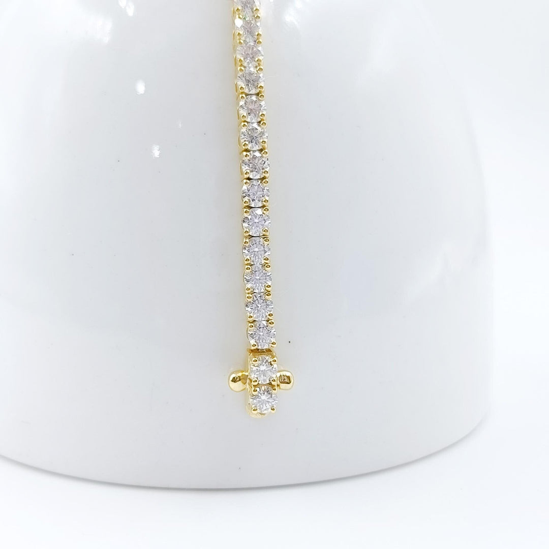 14K Gold Dainty Tennis Bracelet Gold Tennis Bracelet Cubic Zirconia Tennis Bracelet Dainty Tennis Bracelet Round Lab Grown Diamond Bracelet