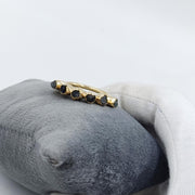 ombre ring, green stacking ring, unique gemstone ring, raw peridot jewelry, multi-stone gold band, raw emerald ring, green tourmaline ring