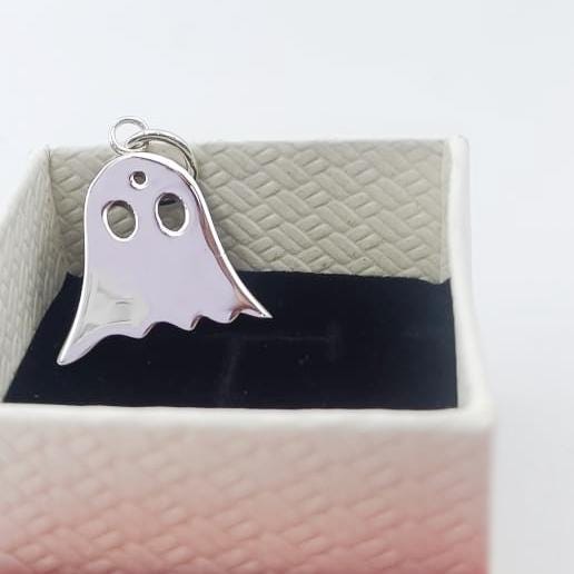 14K Gold Ghost Charm Pendant Tiny Charm Small Charm Halloween Charm Ghost pendant Ghost Charm Ghost Pendant Sheet Ghost Charm Spooky Charm