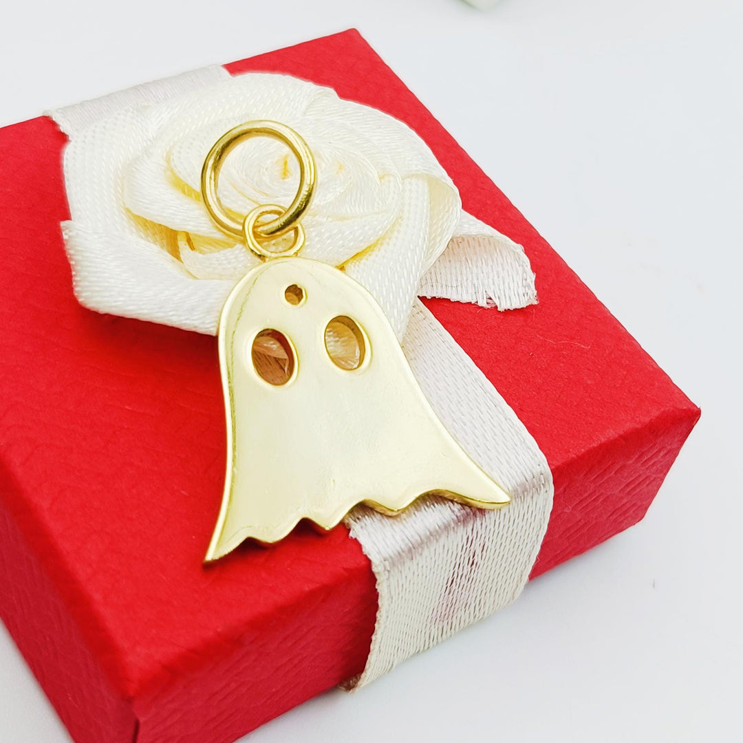 14K Gold Ghost Charm Pendant Tiny Charm Small Charm Halloween Charm Ghost pendant Ghost Charm Ghost Pendant Sheet Ghost Charm Spooky Charm