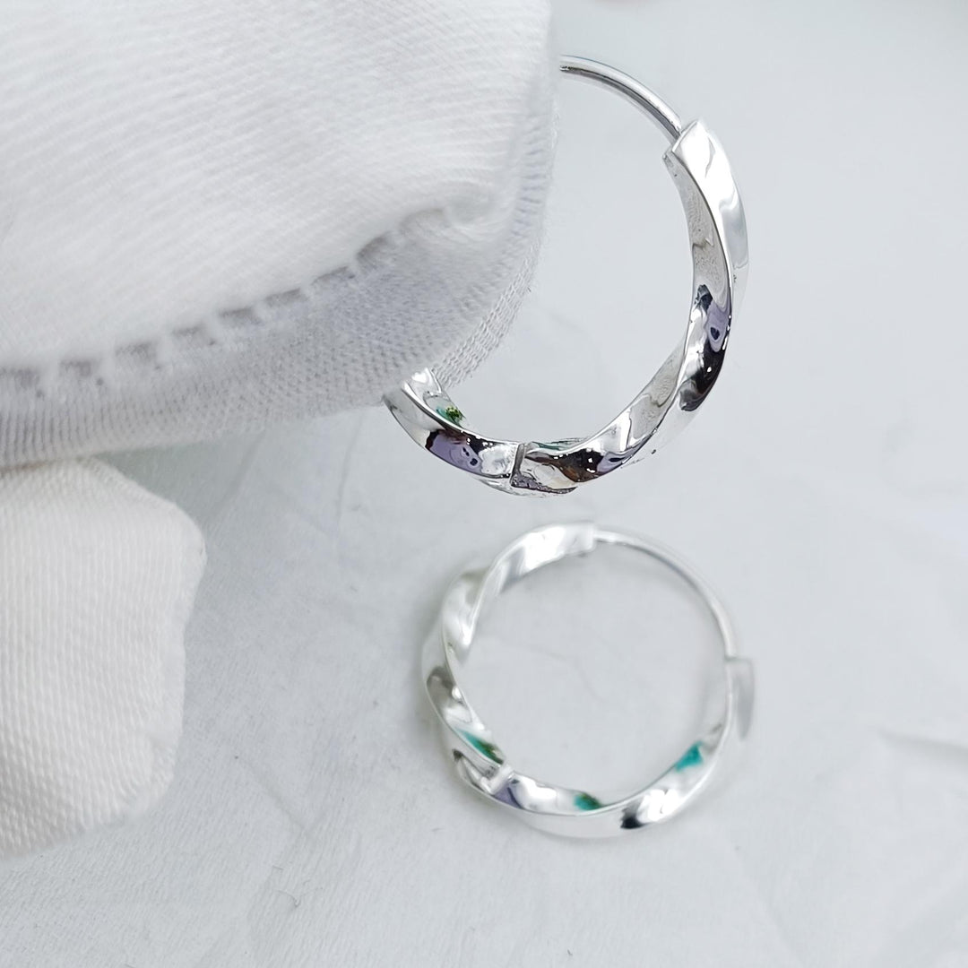 925 Sterling Silver Oval Hoop Earring, Teardrop Hoop Earring, Teardrop Huggie Earring, Chunky Tapered Statement Earring, Plain Hoop Earring