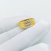 925 Starling Silver, Natural Diamond Ring for Men, Engagement Ring, Brilliant Cut Diamond Ring, Men's Presidential Ring, Men Ring