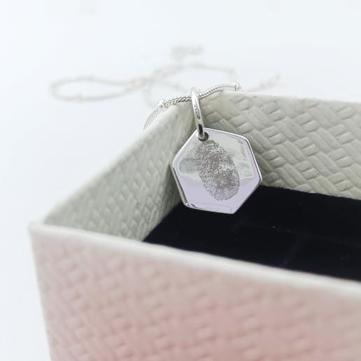 14K Gold Personalised Fingerprint Pendant, Original Real Fingerprint Pendant, Custom Fingerprint Pendant, Engraved  Fingerprint Pendant