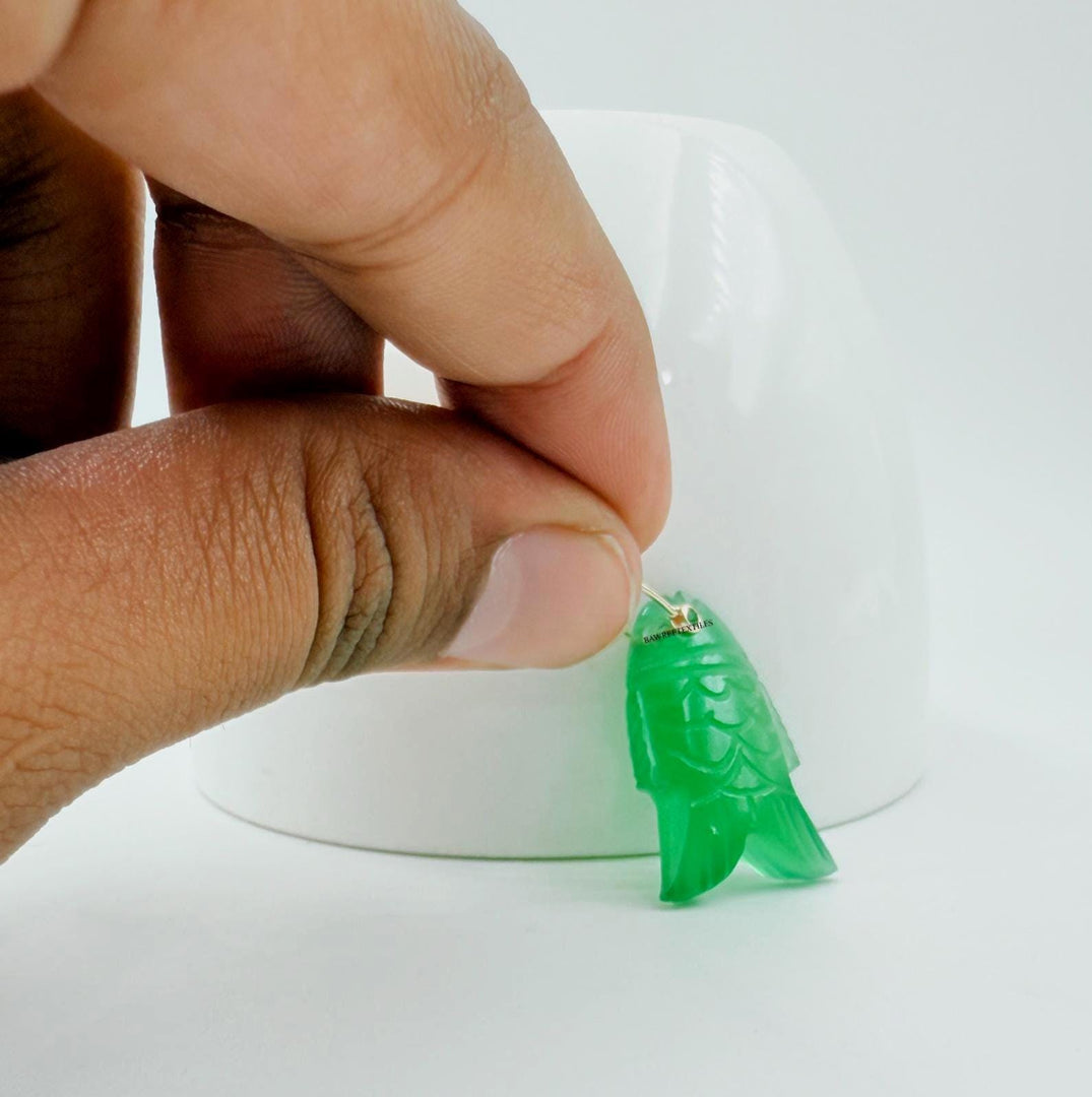 925 Sterling Silver Movable Fish Pendent  Pisces Necklace Unique Fish Charm Silver Fish Pendant  Turquoise Beaded Choker Fish Charm pendent