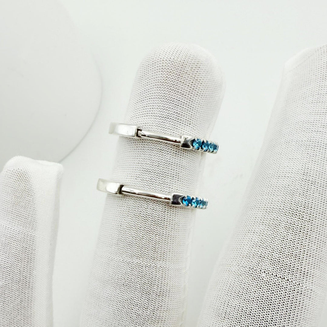 14K Gold London Blue Topaz Lever back Earring Dangle Earring Vintage Blue Topaz Wedding Jewelry Dangle Earrings Drop Blue Topaz Earring