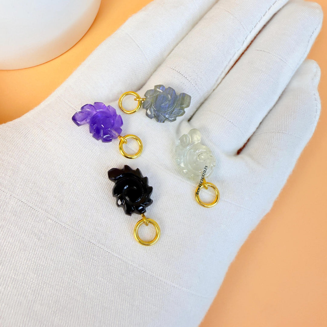 925 Sterling Silver Carved  pendant, Carved Fluorite Rose Pendant,  fluorite carving Rose pendant, carving flower, Flower Pendent