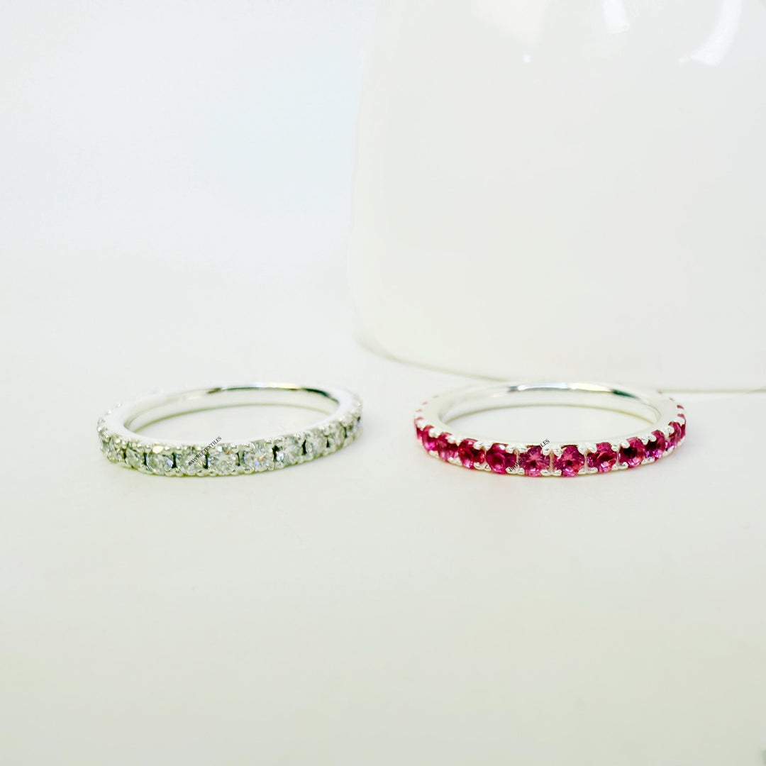 925 Sterling Silver Ring, Lab Created Diamond Wedding Ring, Diamond Pattern Engraved Wedding Band, Wedding Band, Round Cut Wedding Band