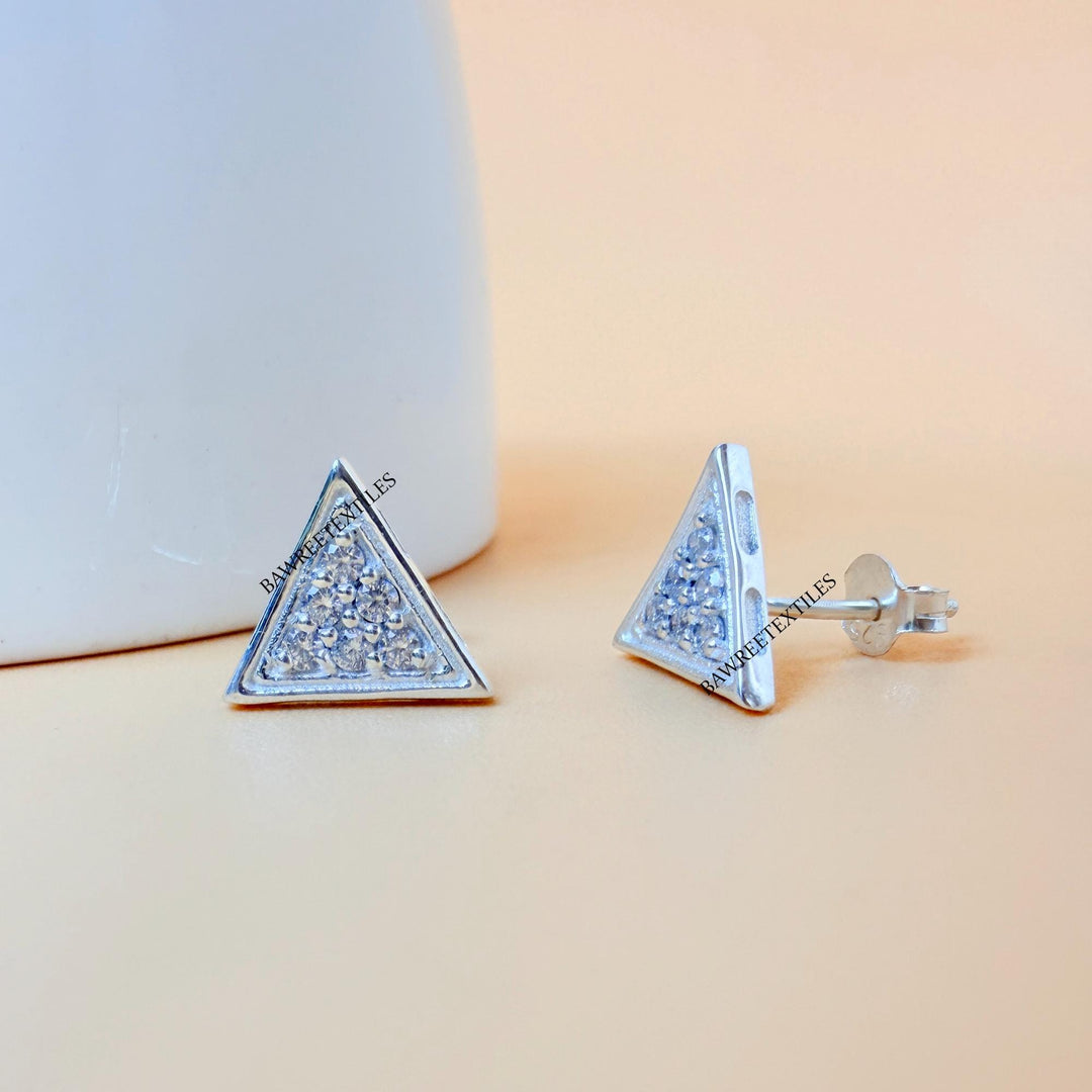 14KGold Tiny Triangle Earring Triangle Stud Earring Tiny Triangle Stud Earring Geometric Stacking Earring Triangle Earring Geometric Earring