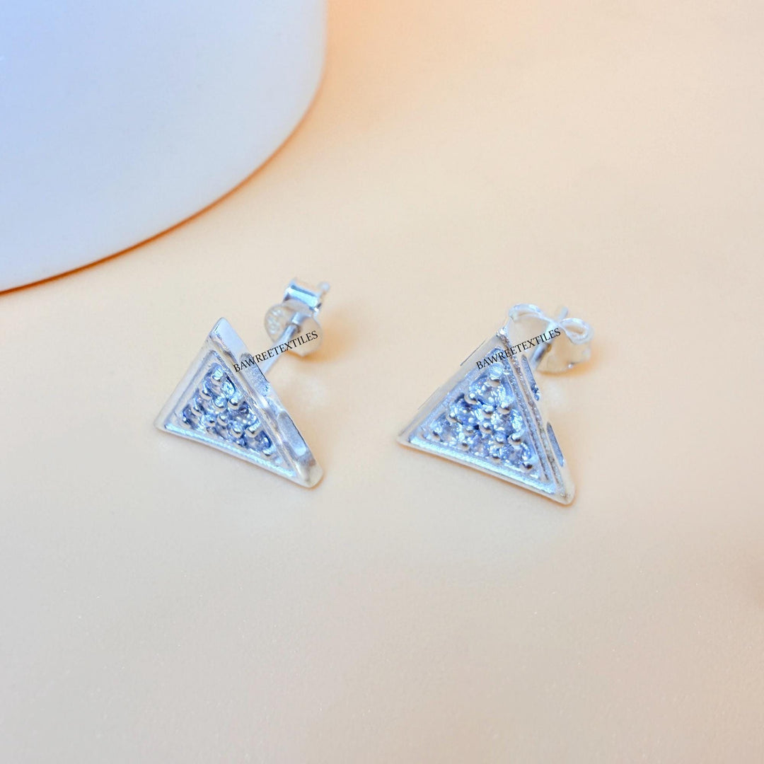 14KGold Tiny Triangle Earring Triangle Stud Earring Tiny Triangle Stud Earring Geometric Stacking Earring Triangle Earring Geometric Earring