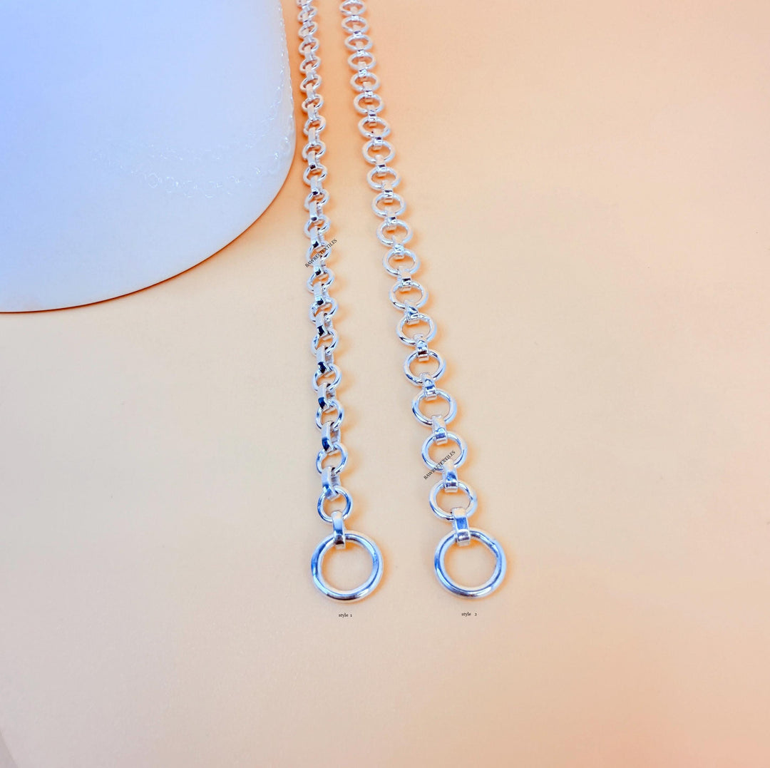 925 Sterling Silver Rollo Link Chain Round Rollo Link Chain Round Necklace Silver Rollo Belcher Chain Layered Everyday Round Rollo Chain