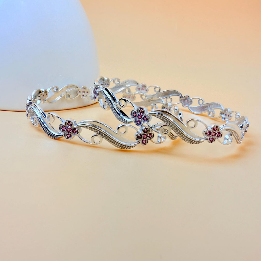 925 Sterling Sliver Wedding Bangles, Eternity Round Brilliant Cut Colorless Moissanite Bangle Bracelet, Delicate Eternity Wedding Bracelet
