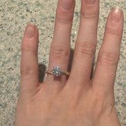 Petite Twist Moissanite Engagement Ring, Unique Sustainable Moissanite Ring for Women, 14k Gold Twisted Vine Ring, Promise Ring