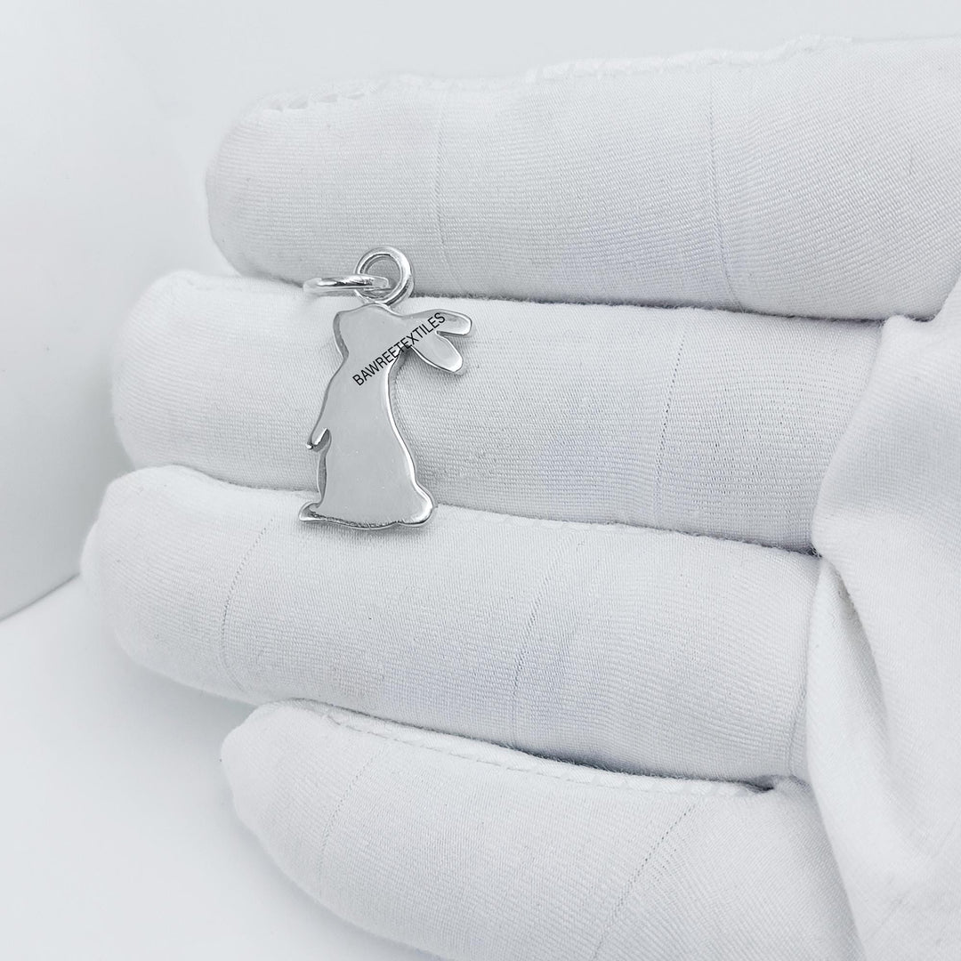 925 Sterling Silver Rabbit Charm for Pendant, Animal Charm Pendant Tiny Rabbit Charm Bunny Charm, Dainty Bunny Charm Pendant, Charm Pendant