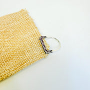 14K Gold Square Silver Ring Geometric Jewelry Ring Geometric Ring Square Frame Ring Flat Top Thick Bar Ring Square Ring Dainty Nugget Ring