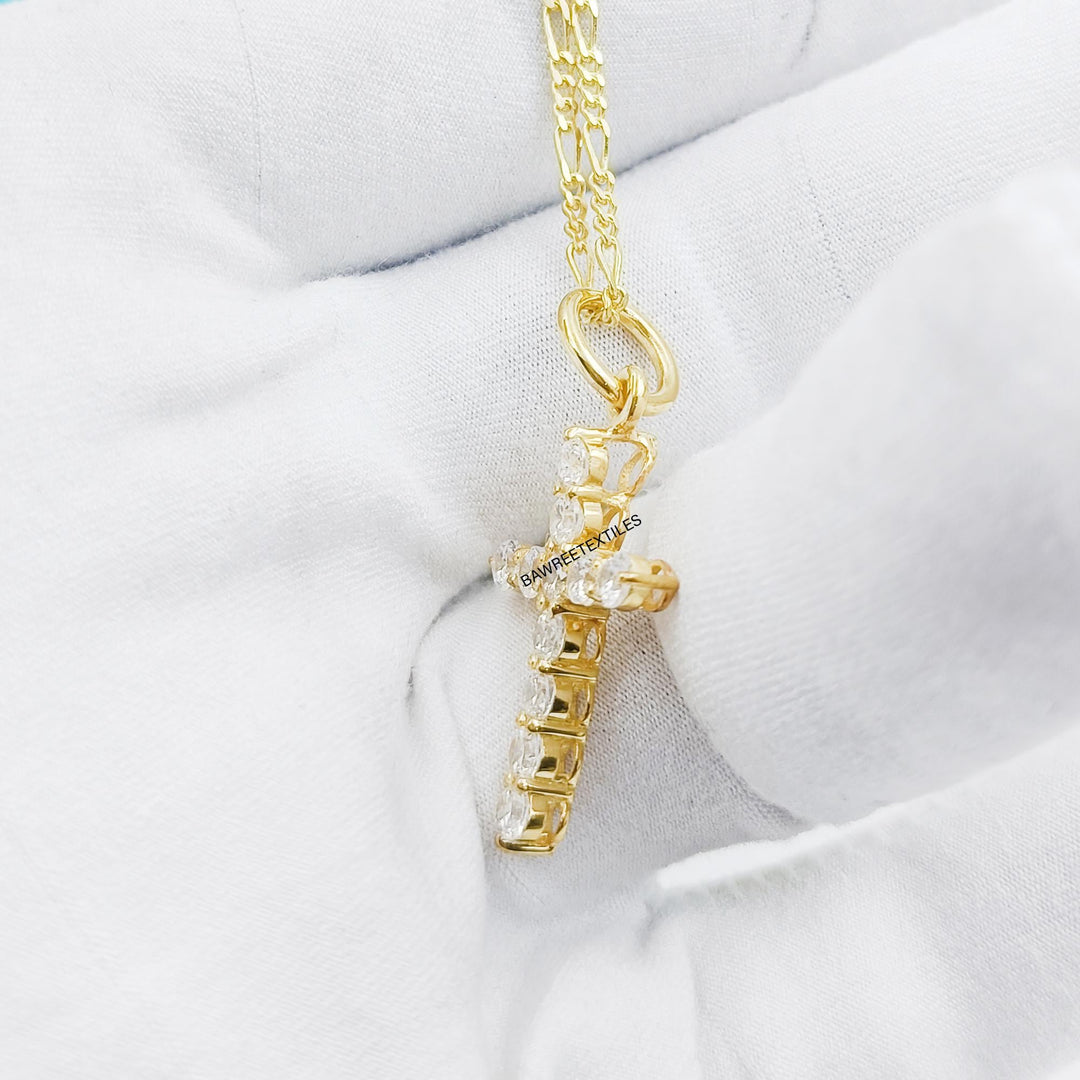 14K Solid Gold Minimalist Diamond Cross Pendant, Pave Cross Pendant, Skinny Cross Pendant,  Religious Protective Pendant, Pave Cross Pendant