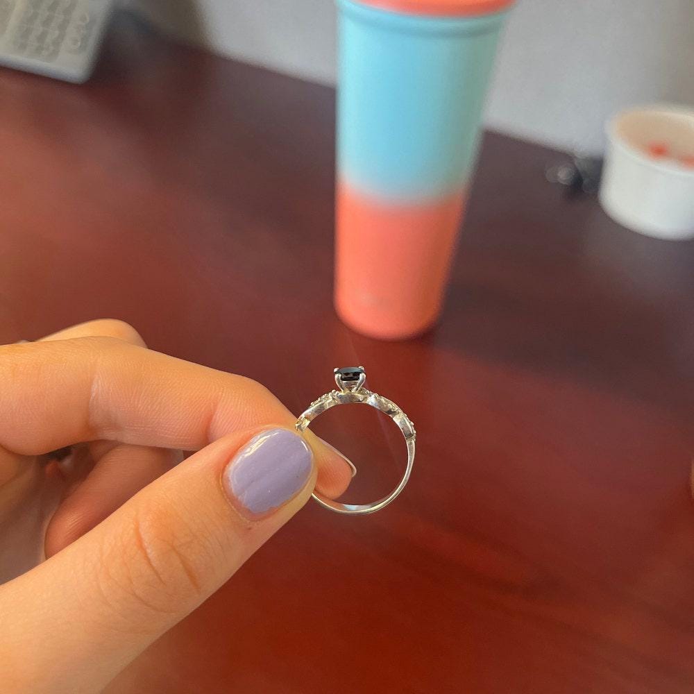 Natural Baguette Onyx Wedding Band Ring Promise Ring 925 Sterling Silver Art Deco Baguette Cut Black Onyx Anniversary Gifts For women