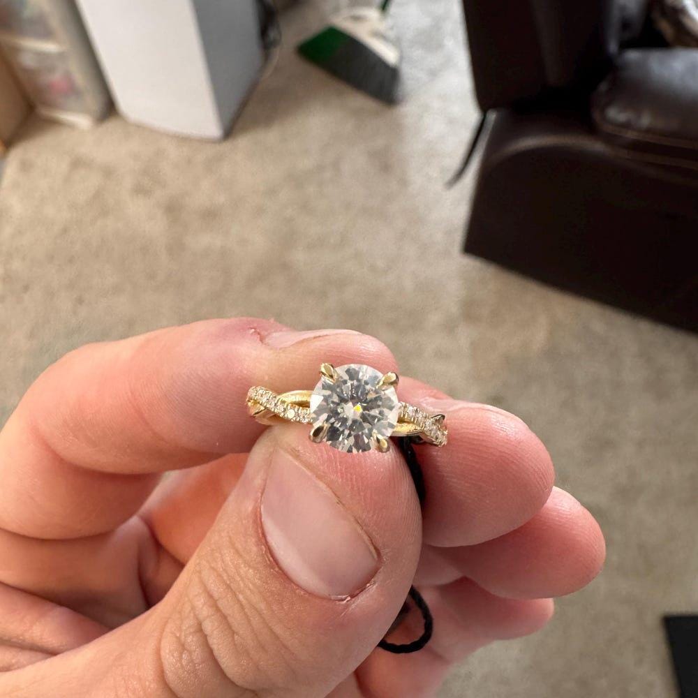 Petite Twist Moissanite Engagement Ring, Unique Sustainable Moissanite Ring for Women, 14k Gold Twisted Vine Ring, Promise Ring