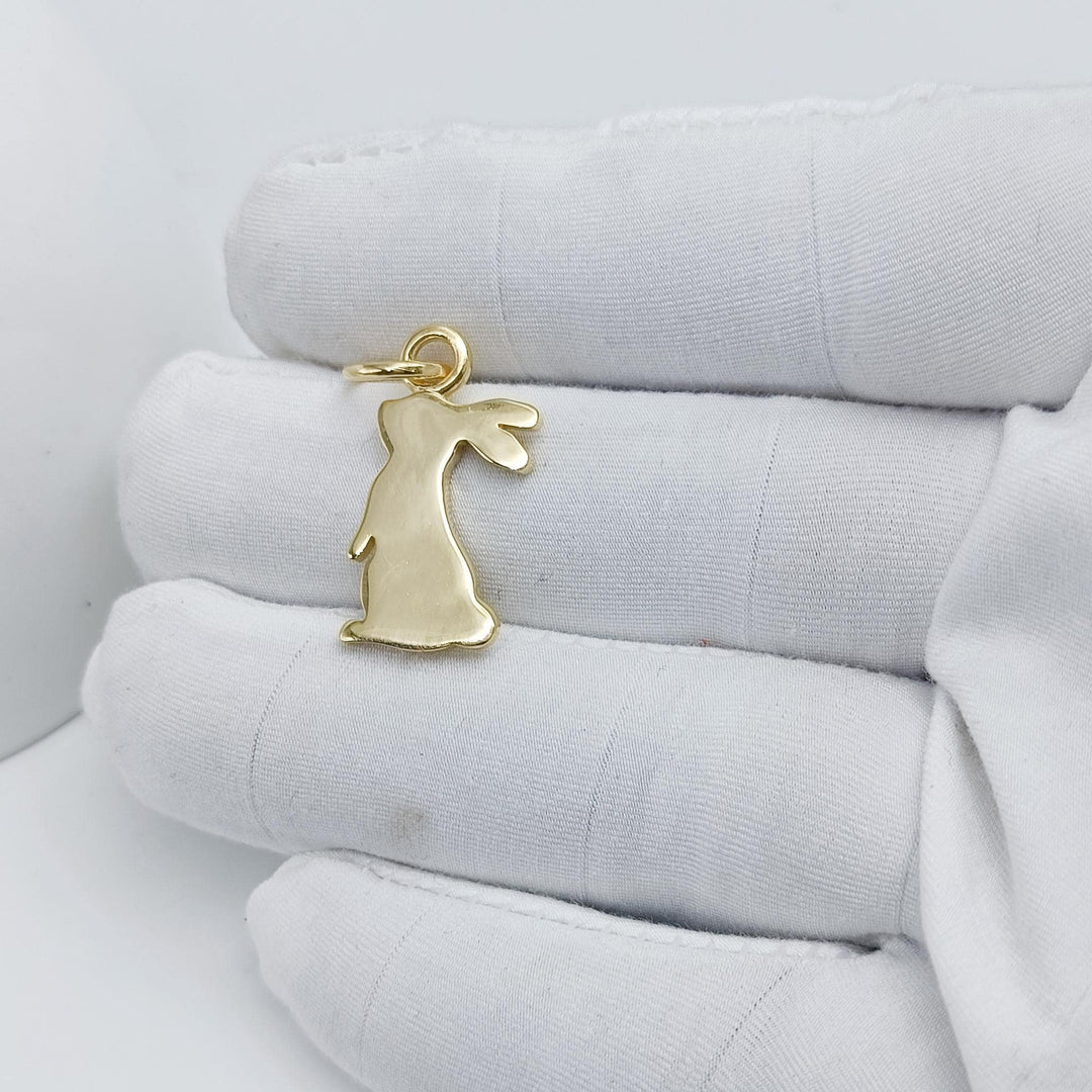 14K Gold Rabbit Charm Pendant, Bunny Charm Pendant, Animal Jewelry, Easter Rabbit Charm, Animal Charm, Bracelet Charm, Animal Charm Pendant