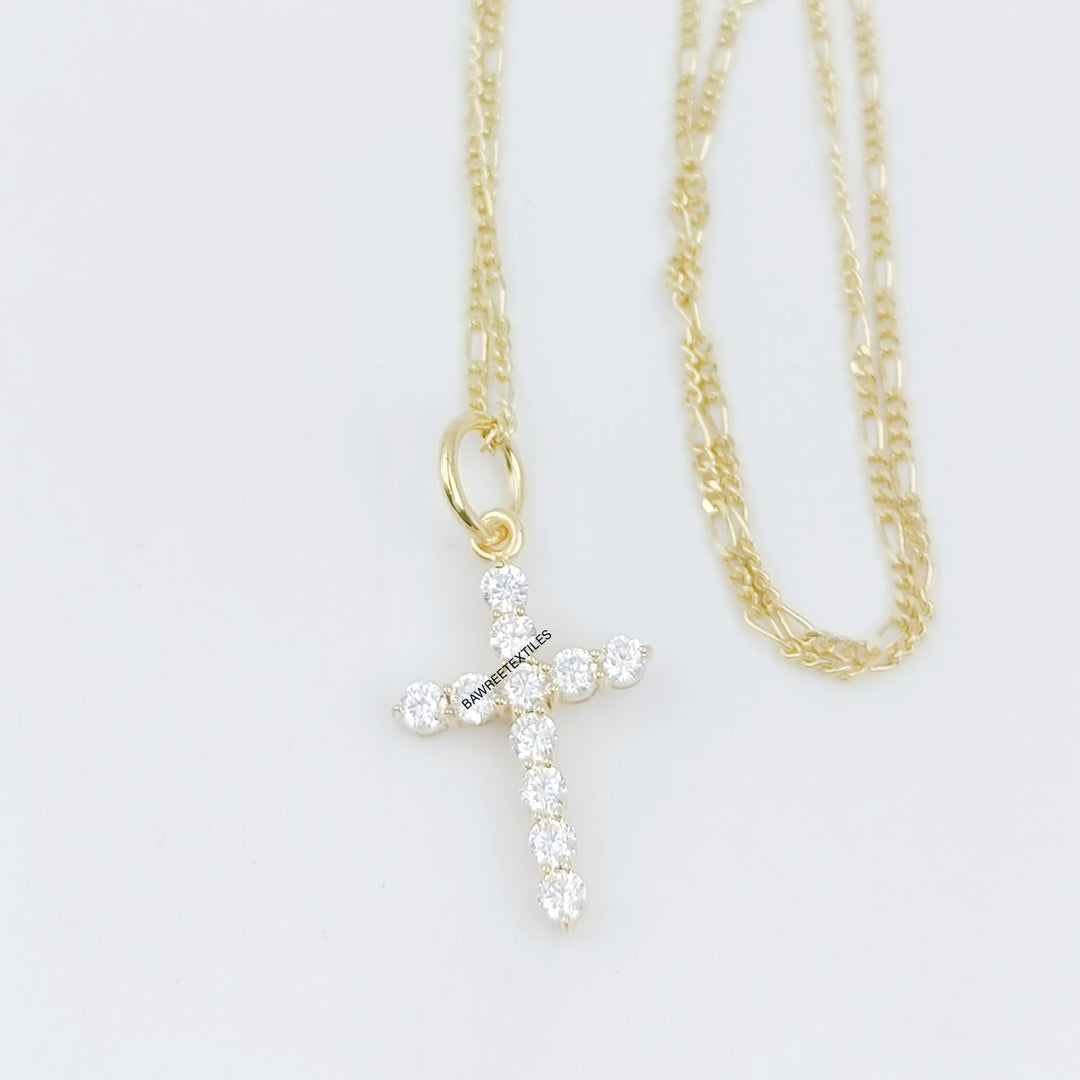 14K Solid Gold Minimalist Diamond Cross Pendant, Pave Cross Pendant, Skinny Cross Pendant,  Religious Protective Pendant, Pave Cross Pendant