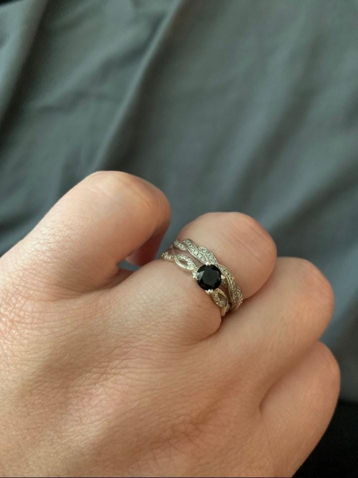 Natural Baguette Onyx Wedding Band Ring Promise Ring 925 Sterling Silver Art Deco Baguette Cut Black Onyx Anniversary Gifts For women