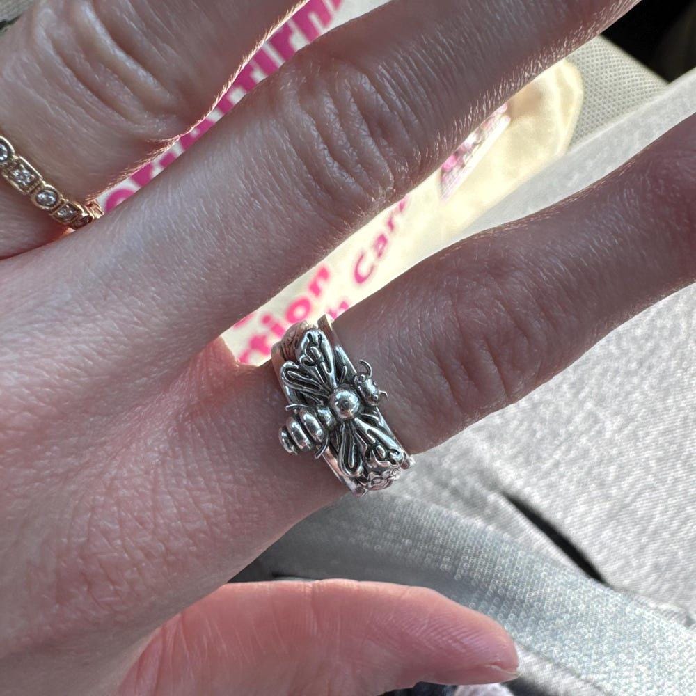 Bee spinner Ring, 925 sterling silver Ring, Statement Ring, Fidget Ring, Women Ring, Honey Bee Ring, Anxiety Rings, Meditation Spinner Rings