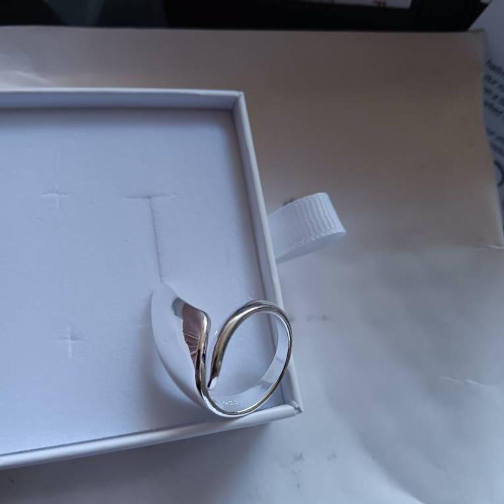 925 Sterling Silver Ring, Silver Wrap Ring, Wide Ring, Chunky Ring, Minimalist Ring, Trendy Ring, Abstract Geometric Rings, Adjustable Rings