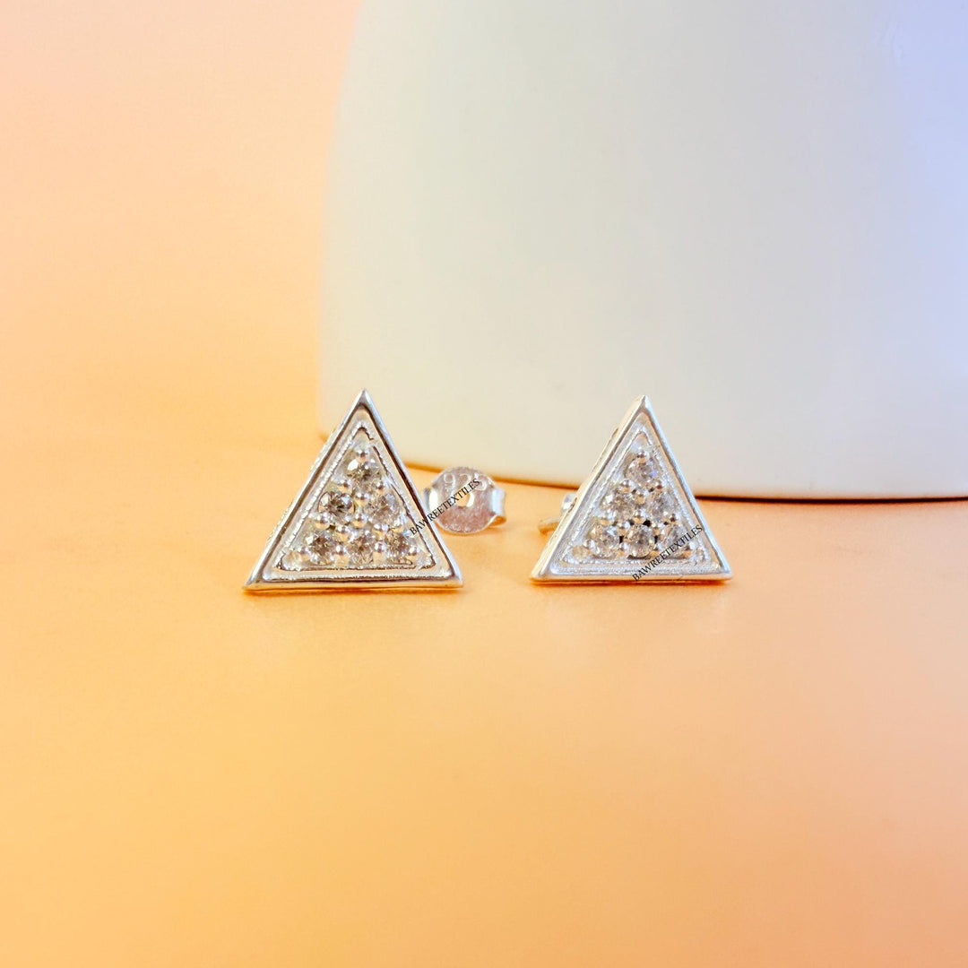 14KGold Tiny Triangle Earring Triangle Stud Earring Tiny Triangle Stud Earring Geometric Stacking Earring Triangle Earring Geometric Earring