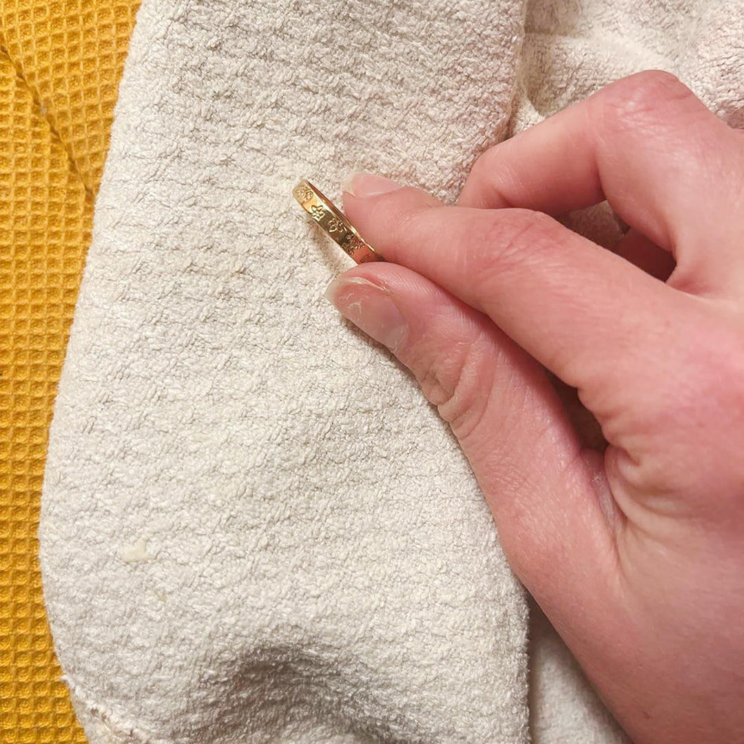 Mini Birth Flower Band, Gold or Silver, Flower Ring, Personalized Family Jewelry, Gift for Mom, Dainty Minimalist Stacking