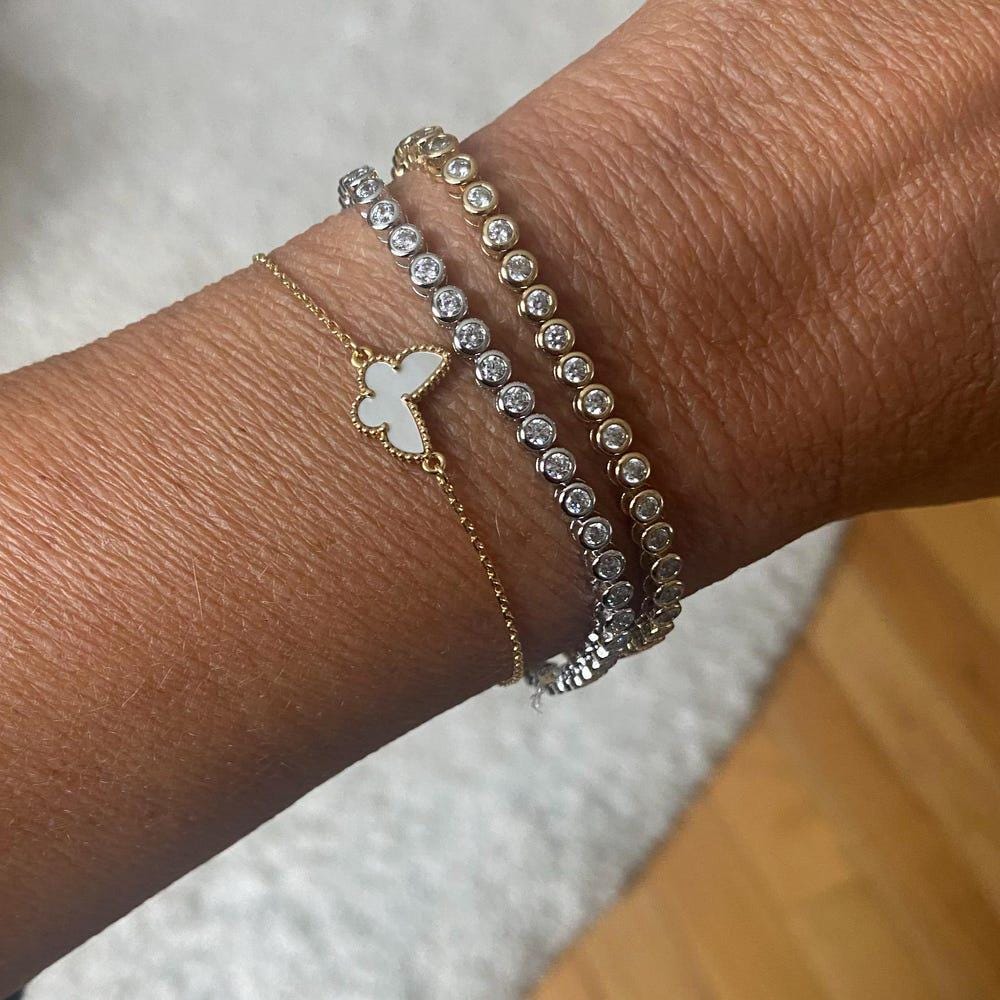 Tennis Bracelet, Gold Tennis Bracelet, Cubic Zirconia Tennis Bracelet, Dainty Bracelet, Diamond Bracelet, Gift for Her, Minimalist Bracelets