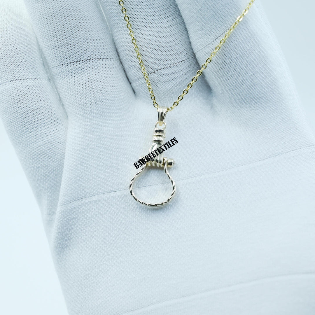 14k Gold Pendant or Charm Holder, Helping Hand Charm Holder, Charm Holder, Figa hand Charm Holder Pendant, Hand Holding Connector or charm