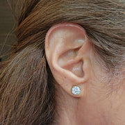 Gold Stud Earrings For Women - Daily Wear Earrings - Moissanite Stud Earrings Screw Back - Birthday Gifts Her - Graduations Gifts For Her