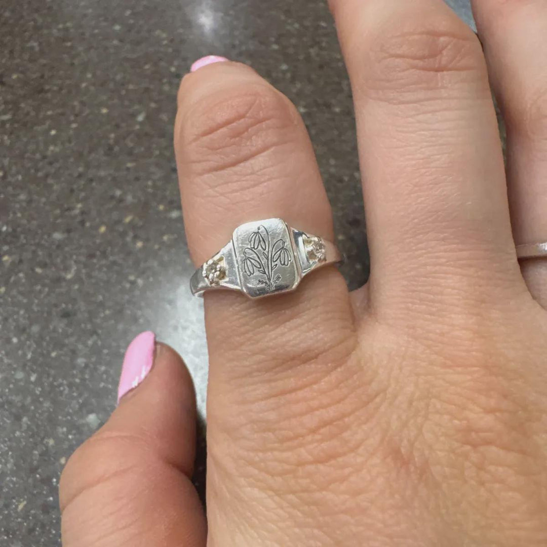 Multiple Birth Flower Ring, Combined Birth Flower Ring, Family Ring, Mother Ring, Mom Jewelry, Ring For Mom, Birthday Gift, Bridesmaid Gifts