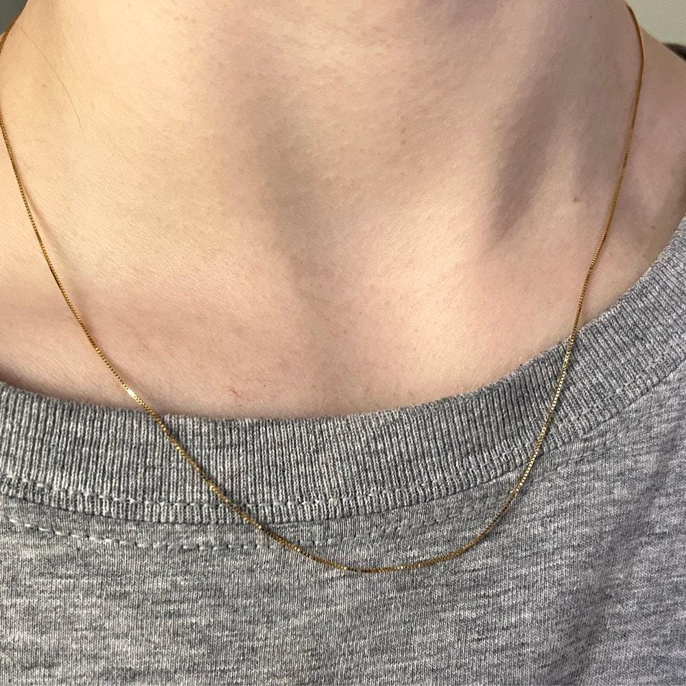 Gold Necklace, Solid Gold Chain, Tiny Gold Chain, Dainty Gold Chain, Solid Gold Necklace, Gift Necklace, 14k Solid Gold Necklace, Gold Chain