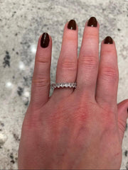 Oval Diamond Ring, Stacking Ring, Diamond Band, Wedding Band, Minimalist Ring, Dainty Ring, Stackable Ring, Gift for Her, CZ Rings for Women