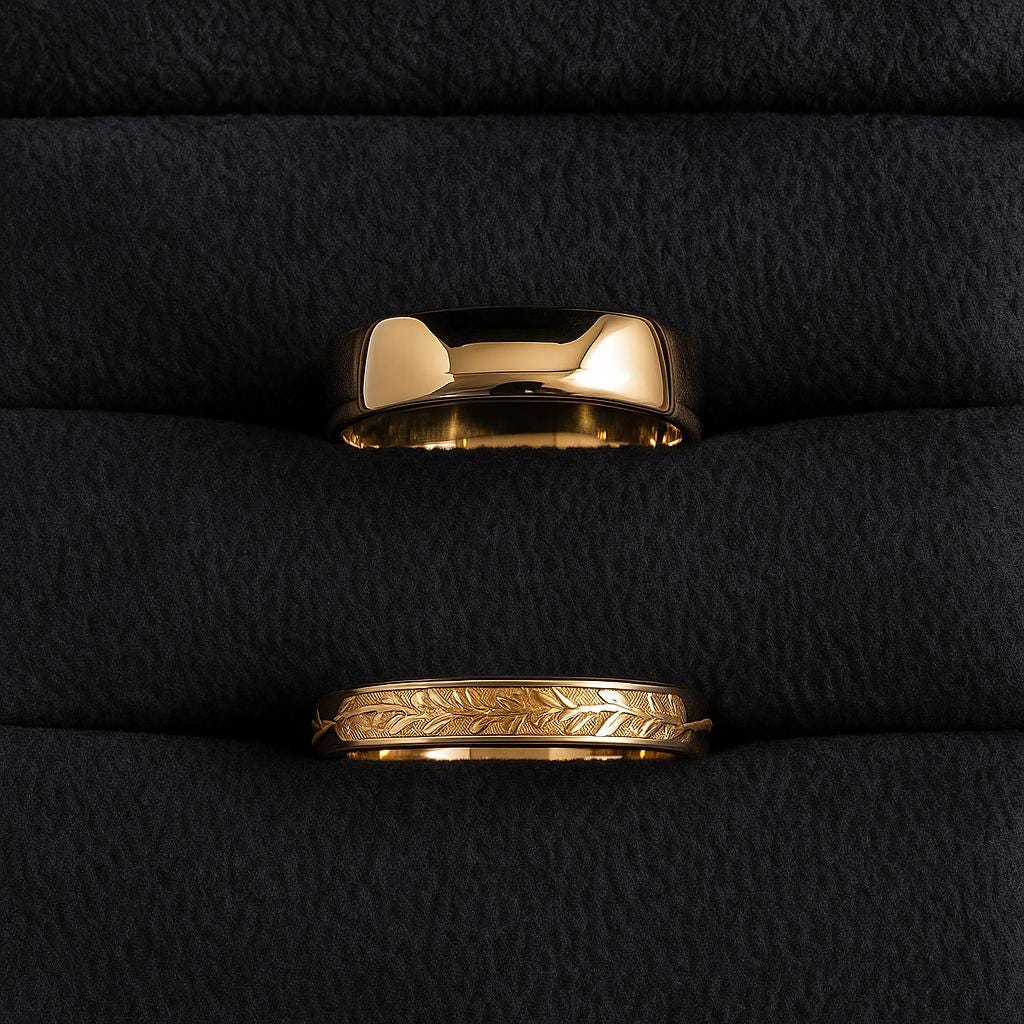 Couple Wedding Ring Set 2pcs Couple Rings Set Leaf Branch Mens Wedding Band Solid Gold Leaf Wedding Band For Men and Women Gift For Him