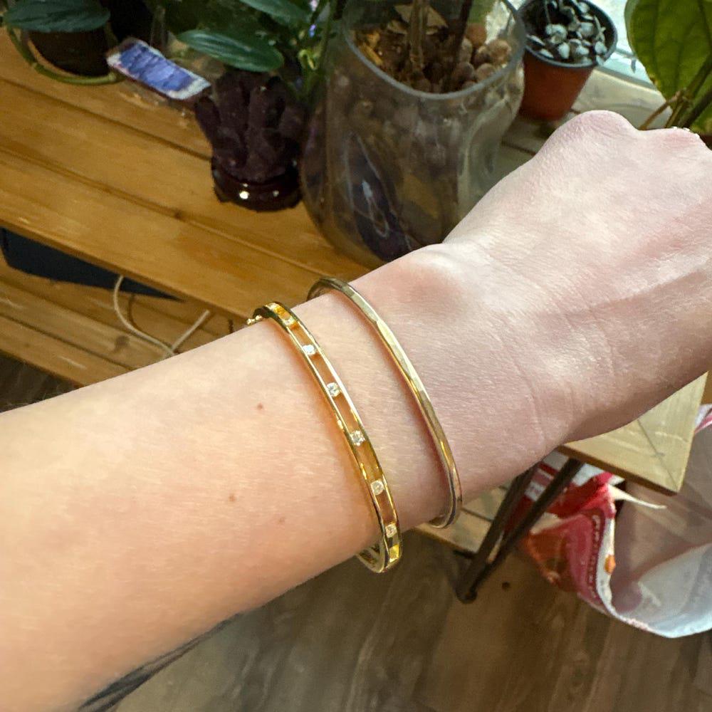 Bangle Bracelet Minimalist Bracelet Dainty Bracelet Solid Bangle Bracelet Vintage Bracelet Gift for Her Gold Bracelet Gold Bangle Bracelet
