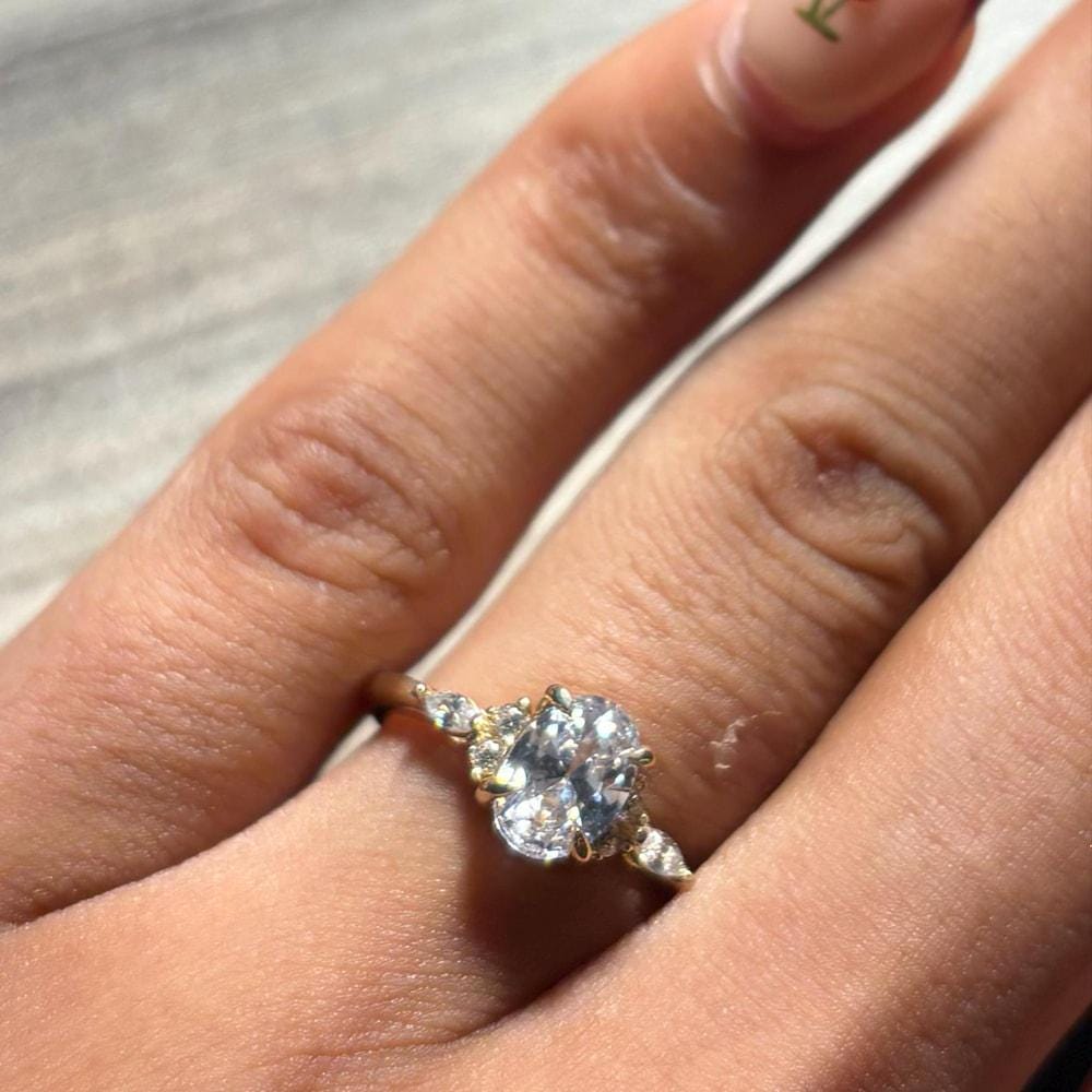 1ct Moissanite Ring, Sterling Silver Ring, Engagement Ring, Wedding Ring, Bridal Decorative Art Anniversary Ring, Unique Bridal Jewelry Ring