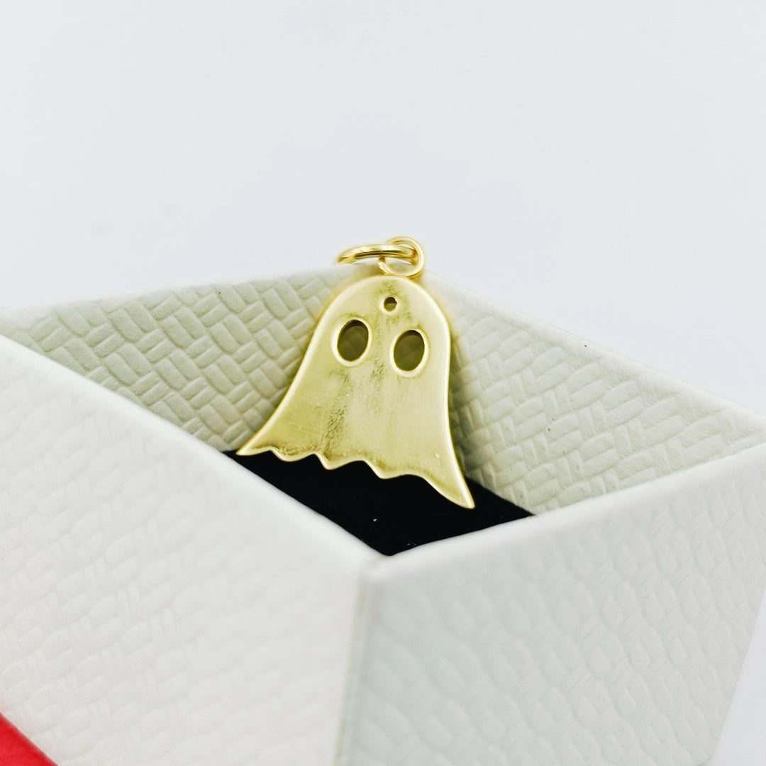14K Gold Ghost Charm Pendant Tiny Charm Small Charm Halloween Charm Ghost pendant Ghost Charm Ghost Pendant Sheet Ghost Charm Spooky Charm