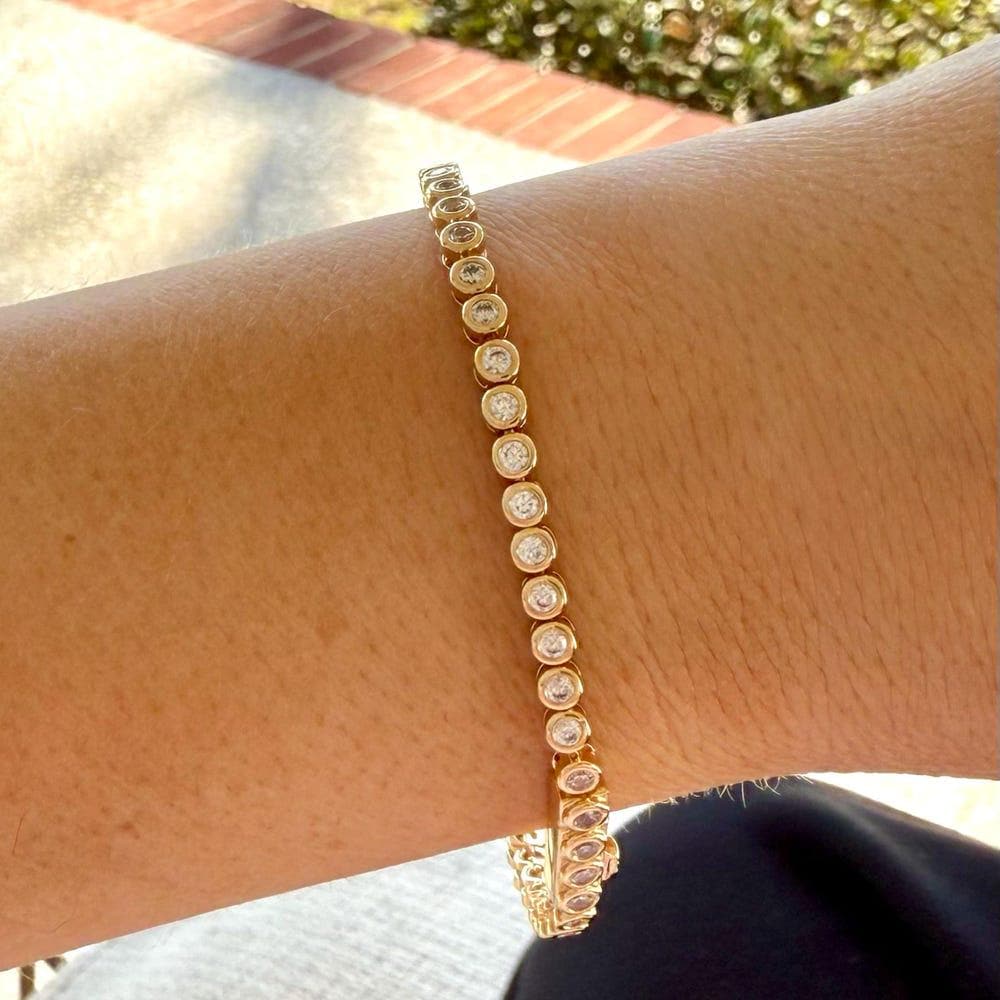 Tennis Bracelet, Gold Tennis Bracelet, Cubic Zirconia Tennis Bracelet, Dainty Bracelet, Diamond Bracelet, Gift for Her, Minimalist Bracelets